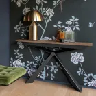 Konsolë me majë me efekt llaçi dhe bazë metalike Prodhuar në Itali - Timedio Viadurini