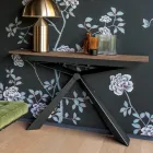 Konsolë me majë me efekt llaçi dhe bazë metalike Prodhuar në Itali - Timedio Viadurini