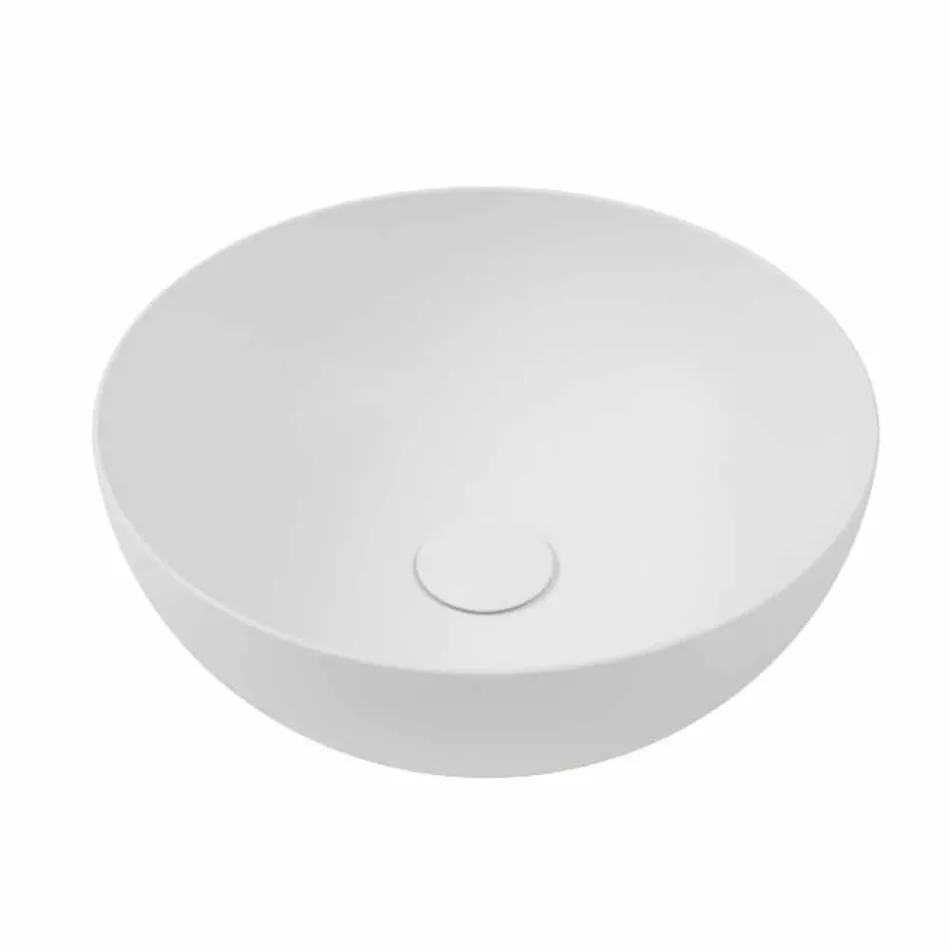 Konsolë banjo me lavaman dhe raft në gresi prej porcelani 4 përfundime - Ramina Viadurini