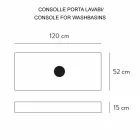 Konsolë banjo me lavaman dhe raft në gresi prej porcelani 4 përfundime - Ramina Viadurini