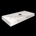 Konsolë banjo me lavaman dhe raft në gresi prej porcelani 4 përfundime - Ramina Viadurini