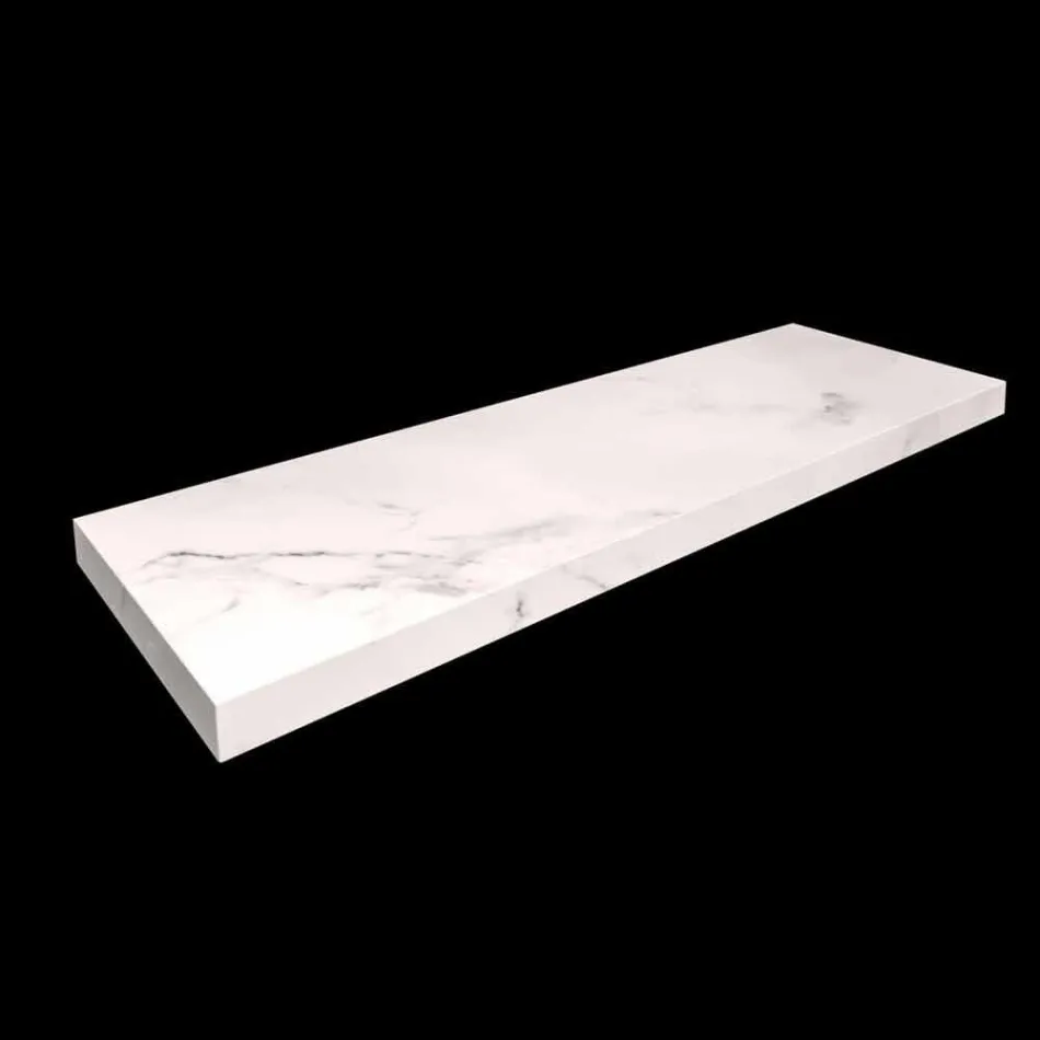 Konsolë banjo me lavaman dhe raft në gresi prej porcelani 4 përfundime - Ramina Viadurini