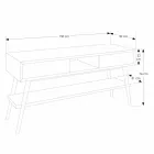 Tavolinë konzollash moderne për banjë në tik natyral Pistoia Viadurini