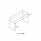 Konsolë hyrëse në xham tepër të pastër me 2 sirtarë arre Canaletto - Selex Viadurini