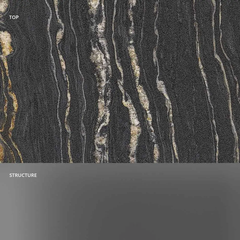 Konsolë për dizajn me majë mermeri dhe bazë qelqi prodhuar në Itali - Molino Viadurini