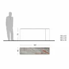 Konsolë për dizajn me majë mermeri dhe bazë qelqi prodhuar në Itali - Molino Viadurini