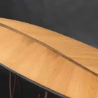 Konzollë projektimi me rimeso lisi dhe artizanale arre Fenice Viadurini