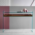Design Consolle in Glass Extraclear with Tabay Made in Italy - Imperativo
