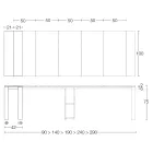 Konsolë e zgjeruar e jashtme me bazë metalike dhe majë Hpl - Aghetto Viadurini