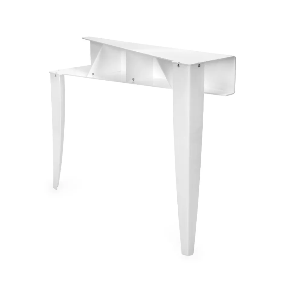 Konsolë fikse me 4 ndarje për ruajtjen e objekteve në PMMA Made in Italy - Aladdin Viadurini