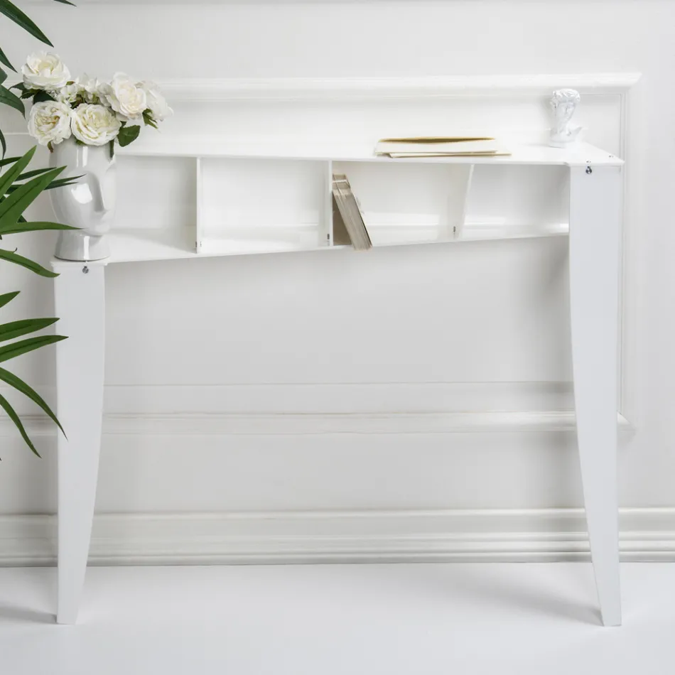 Konsolë fikse me 4 ndarje për ruajtjen e objekteve në PMMA Made in Italy - Aladdin Viadurini