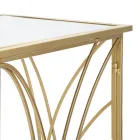 Konsola e Hyrjes Fikse në Hekur të Artë me Top Mirror - Emilia Viadurini