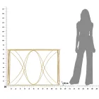 Konsola e Hyrjes Fikse në Hekur të Artë me Top Mirror - Emilia Viadurini