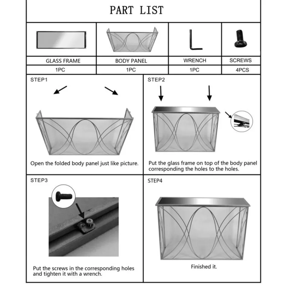 Konsola e Hyrjes Fikse në Hekur të Artë me Top Mirror - Emilia Viadurini