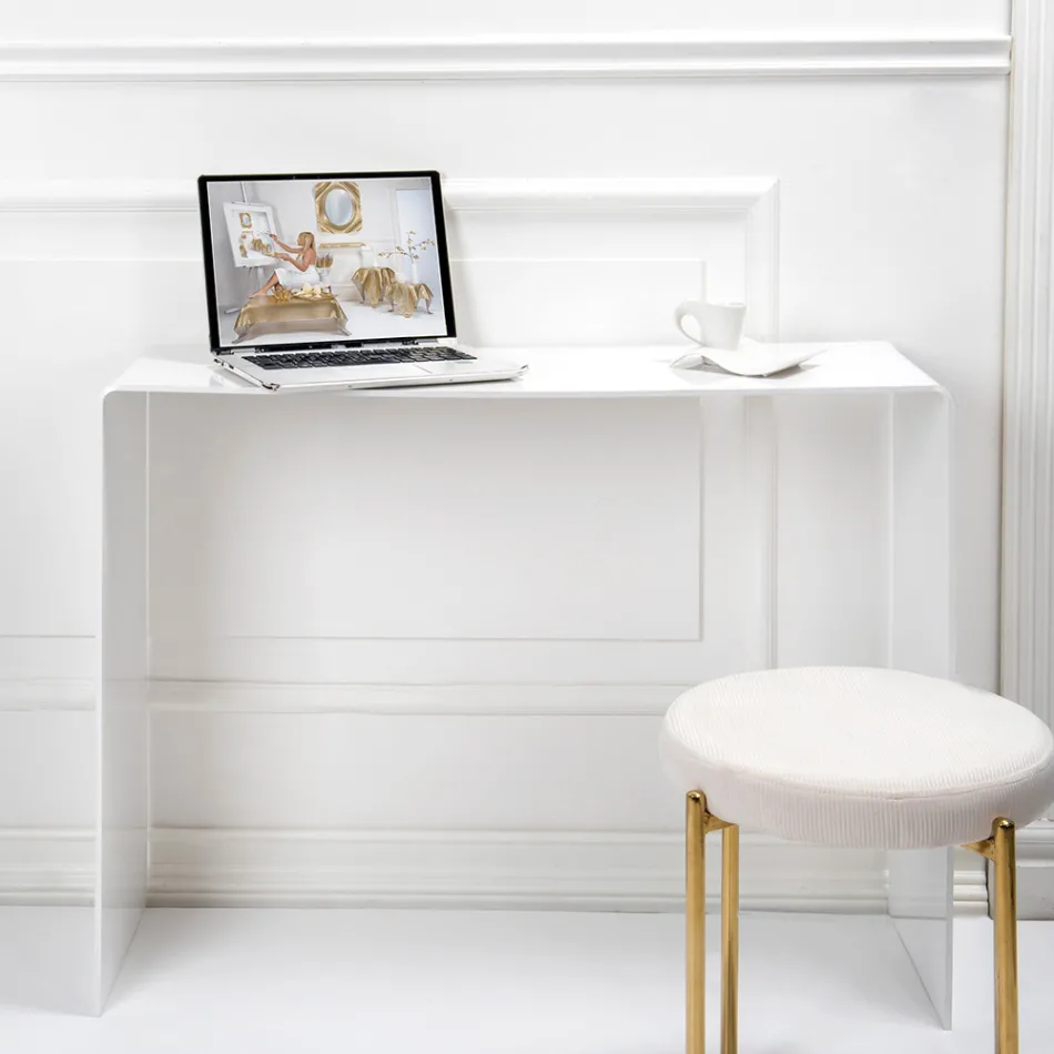 Konzola fikse në pleksiglas të bardhë ose të tymosur Prodhuar në Itali - Genio Viadurini