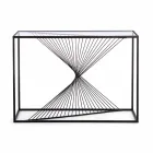 Console in Steel and Glass Modern Design Original Spiral - Sasuke Viadurini