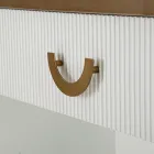 Konsolë druri me majë dhe futje me dizajn dhe sirtar të rrumbullakosur - Rachel Viadurini