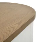 Konsolë druri me majë dhe futje me dizajn dhe sirtar të rrumbullakosur - Rachel Viadurini