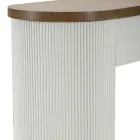 Konsolë druri me majë dhe futje me dizajn dhe sirtar të rrumbullakosur - Rachel Viadurini