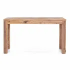 Console in El Recycled Wood Elm with Top Homemotion Design - Galanga Viadurini