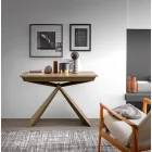 Konsolë në dru dhe metal të zgjerueshëm deri në 295 cm prodhuar në Itali - Timedio Viadurini