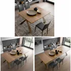 Konsolë në dru dhe metal të zgjerueshëm deri në 295 cm prodhuar në Itali - Timedio Viadurini