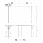 Konsolë në dru dhe metal të zgjerueshëm deri në 295 cm prodhuar në Itali - Timedio Viadurini