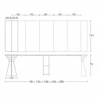 Konsolë në dru dhe metal të zgjerueshëm deri në 295 cm prodhuar në Itali - Timedio Viadurini