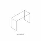 Konsolë në Dizajn Minimal elegant Element elegant të Qelqit Extra - 2 Dimensione - Selex Viadurini