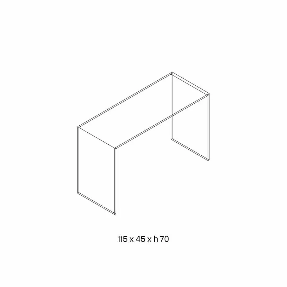 Konsolë në Dizajn Minimal elegant Element elegant të Qelqit Extra - 2 Dimensione - Selex Viadurini