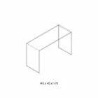 Konsolë në Dizajn Minimal elegant Element elegant të Qelqit Extra - 2 Dimensione - Selex Viadurini