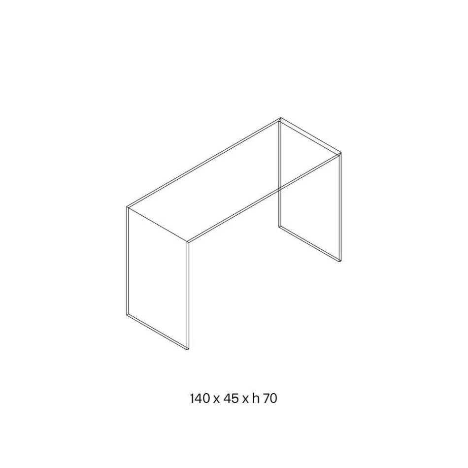 Konsolë në Dizajn Minimal elegant Element elegant të Qelqit Extra - 2 Dimensione - Selex Viadurini