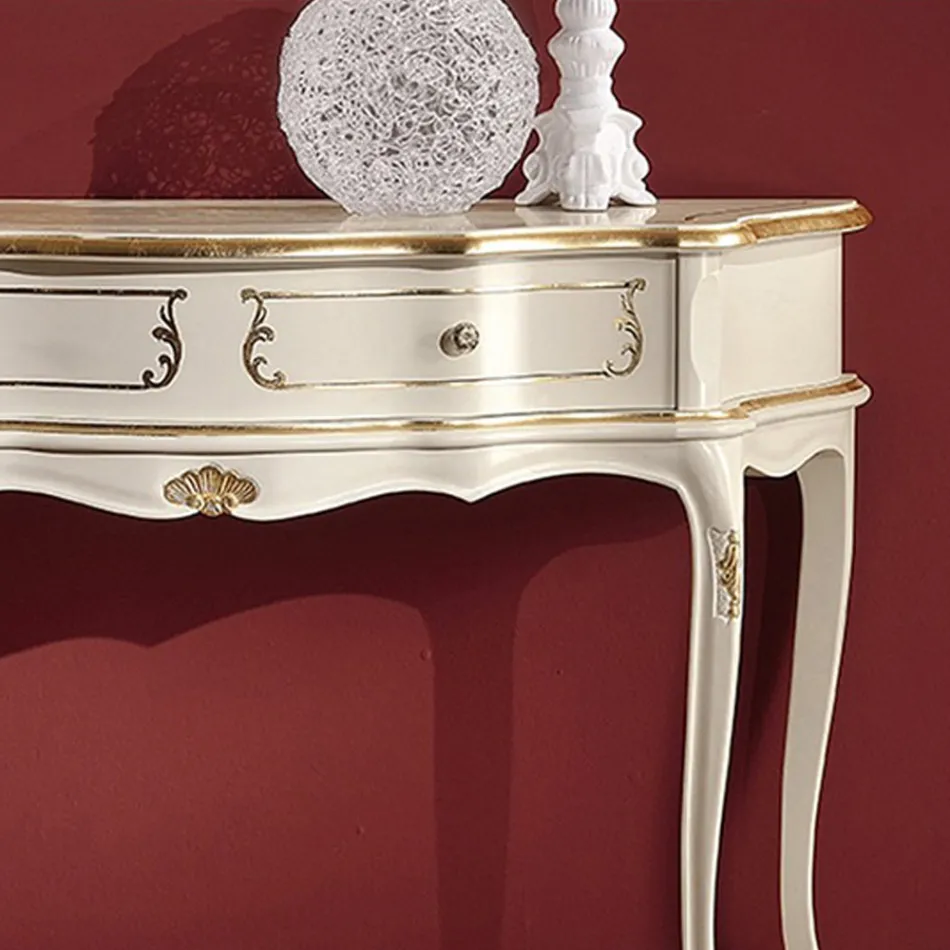 Konzola e hyrjes klasike prej druri me 1 sirtar Prodhuar në Itali - Leonor Viadurini