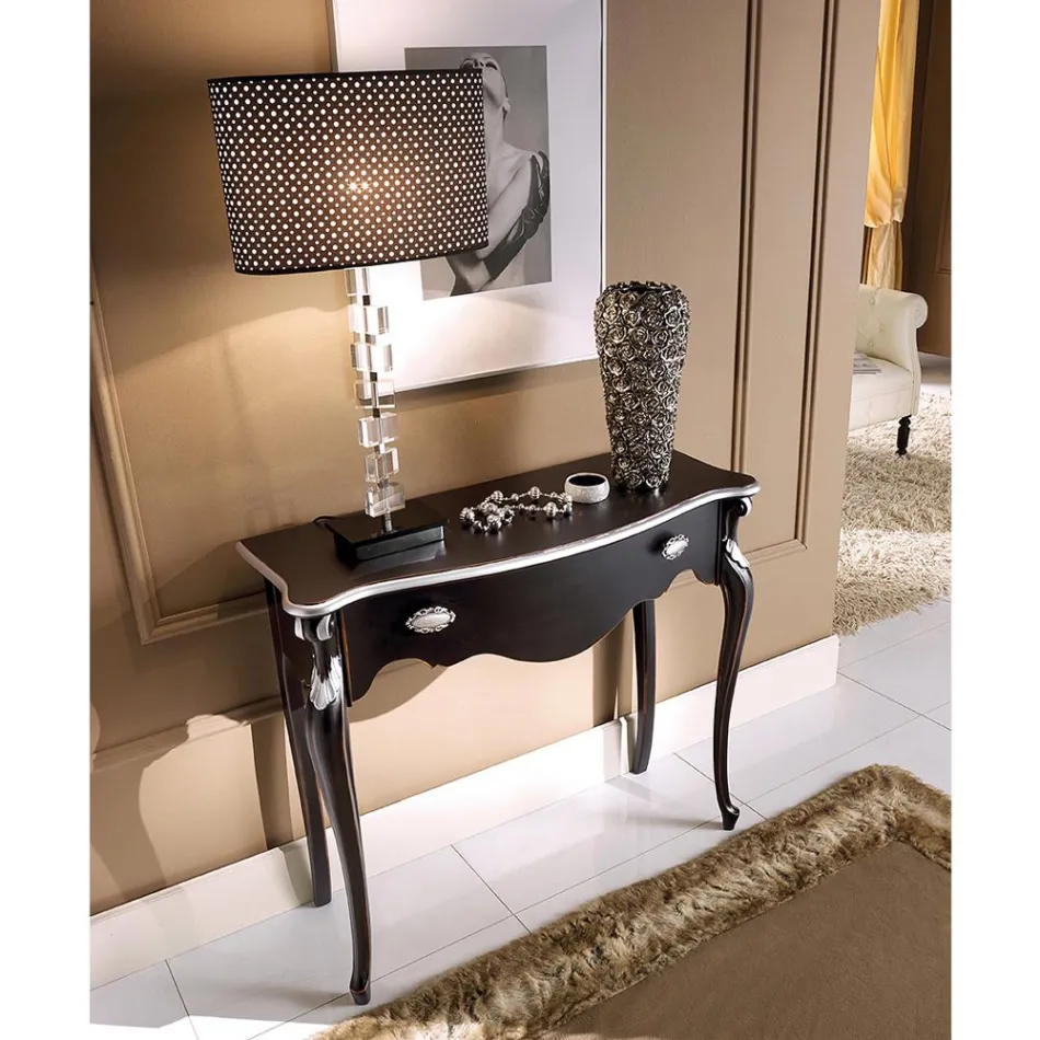 Konzola e hyrjes klasike prej druri me sirtar Prodhuar në Itali - Ottaviano Viadurini