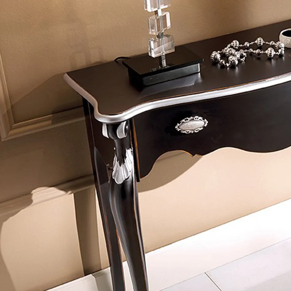 Konzola e hyrjes klasike prej druri me sirtar Prodhuar në Itali - Ottaviano Viadurini