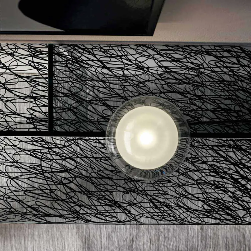 Qelizë Hyrëse Projektimi Qelqi dekoruar me ekstra të ndertuar në Itali - Sestola Viadurini