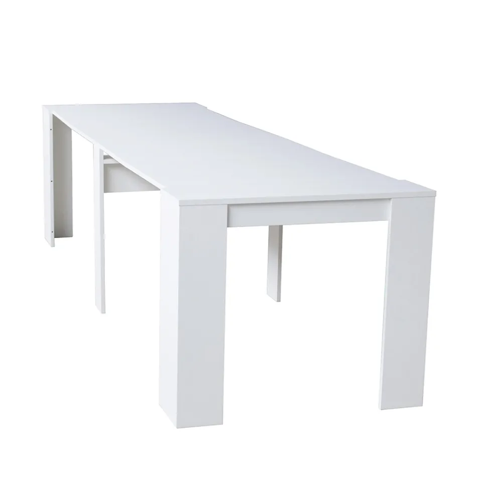 Konzola moderne e zgjatur 296 cm në dru melamine Prodhuar në Itali - Ariella Viadurini