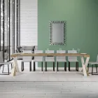 Konzola moderne e zgjatur deri në 300 cm me kornizë të bardhë Prodhuar në Itali - Pasqyrë Viadurini