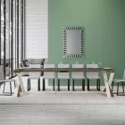 Konzola moderne e zgjatur deri në 300 cm me kornizë të bardhë Prodhuar në Itali - Pasqyrë Viadurini