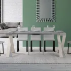 Konzola moderne e zgjatur deri në 300 cm me kornizë të bardhë Prodhuar në Itali - Pasqyrë Viadurini