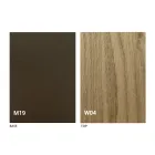 Konsolë e zgjatur moderne e tryezës në dru lisi dhe metal prodhuar në Itali - Nappo Viadurini