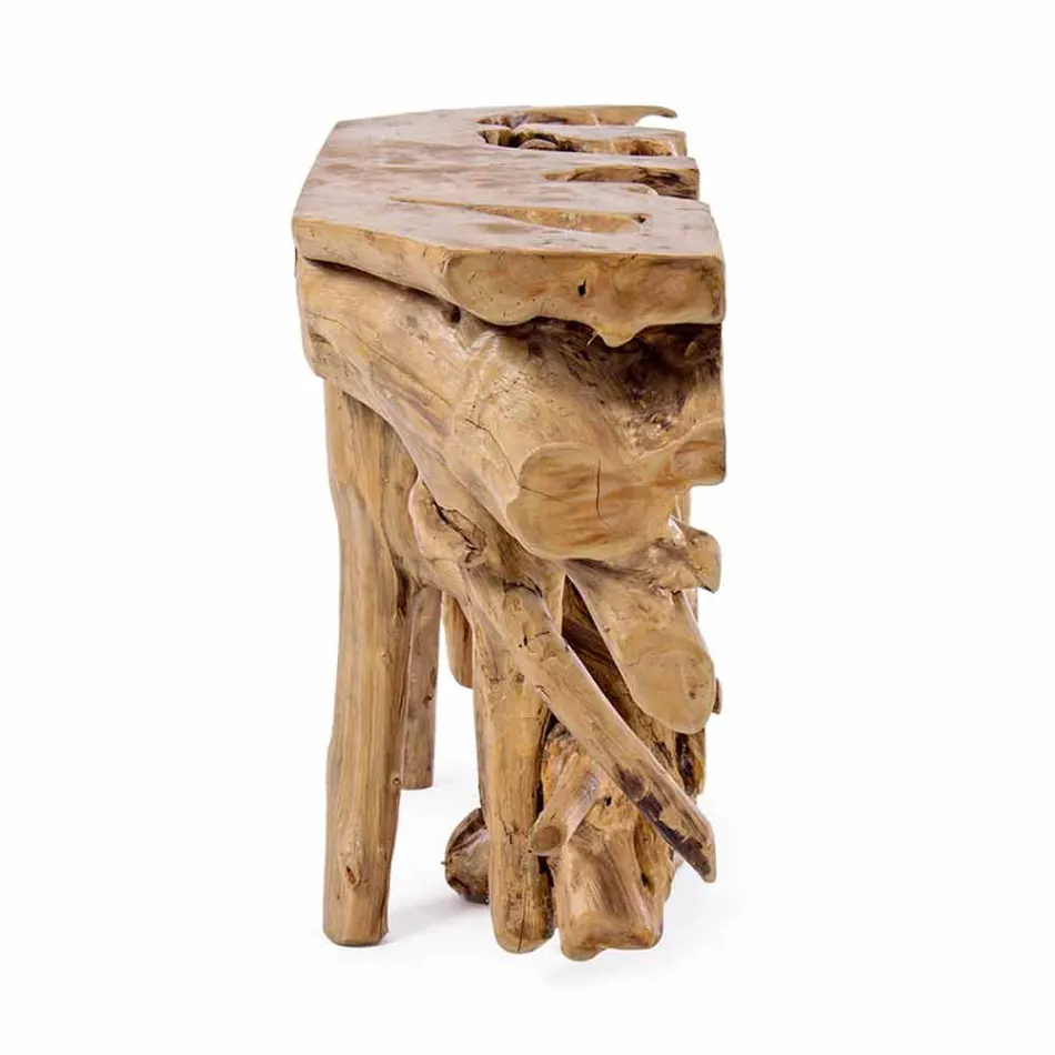 Konsolë Luksoze Moderne e Dizajnit në Rrënjët Natyrore të Tikut - Karaob Viadurini