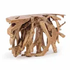 Konsolë Luksoze Moderne e Dizajnit në Rrënjët Natyrore të Tikut - Karaob Viadurini