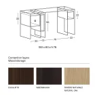 Tavolinë tavoline në qelq dhe dru tepër të pastër Prodhuar në Itali - Damiano Viadurini