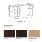 Tavolinë tavoline në qelq dhe dru tepër të pastër Prodhuar në Itali - Damiano Viadurini