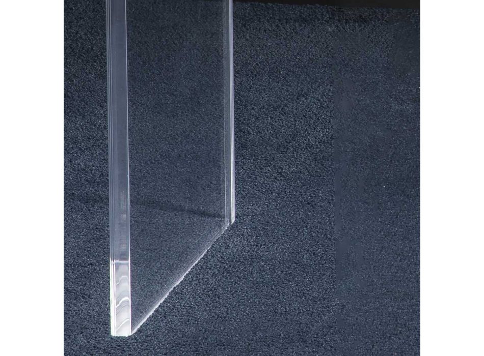 Konzola e dhomës së ndenjes në kristal akrilik minimal transparent - Amedea Viadurini