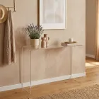 Tavolinë Konsole Transparente Pleksiglasi Alarico me një Dizajn Modern të Prodhuar në Itali Viadurini