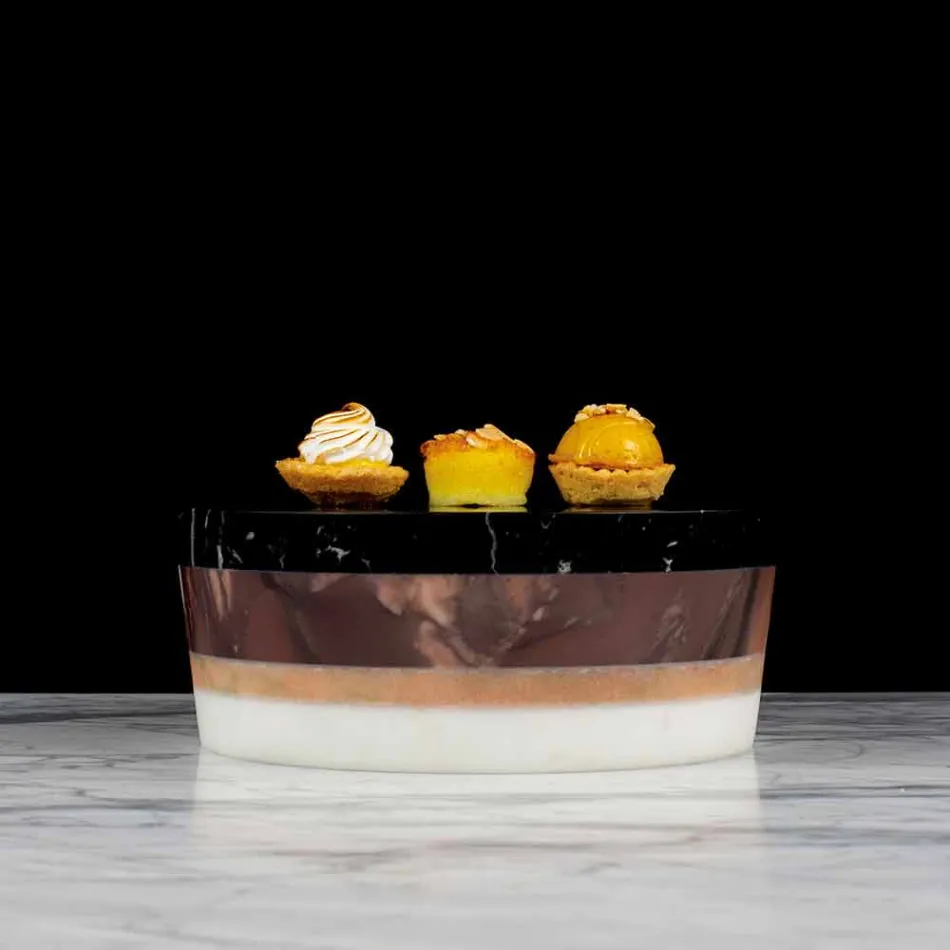 Enë luksoze e petëzuar nga mermeri në qendër - Leonida Viadurini