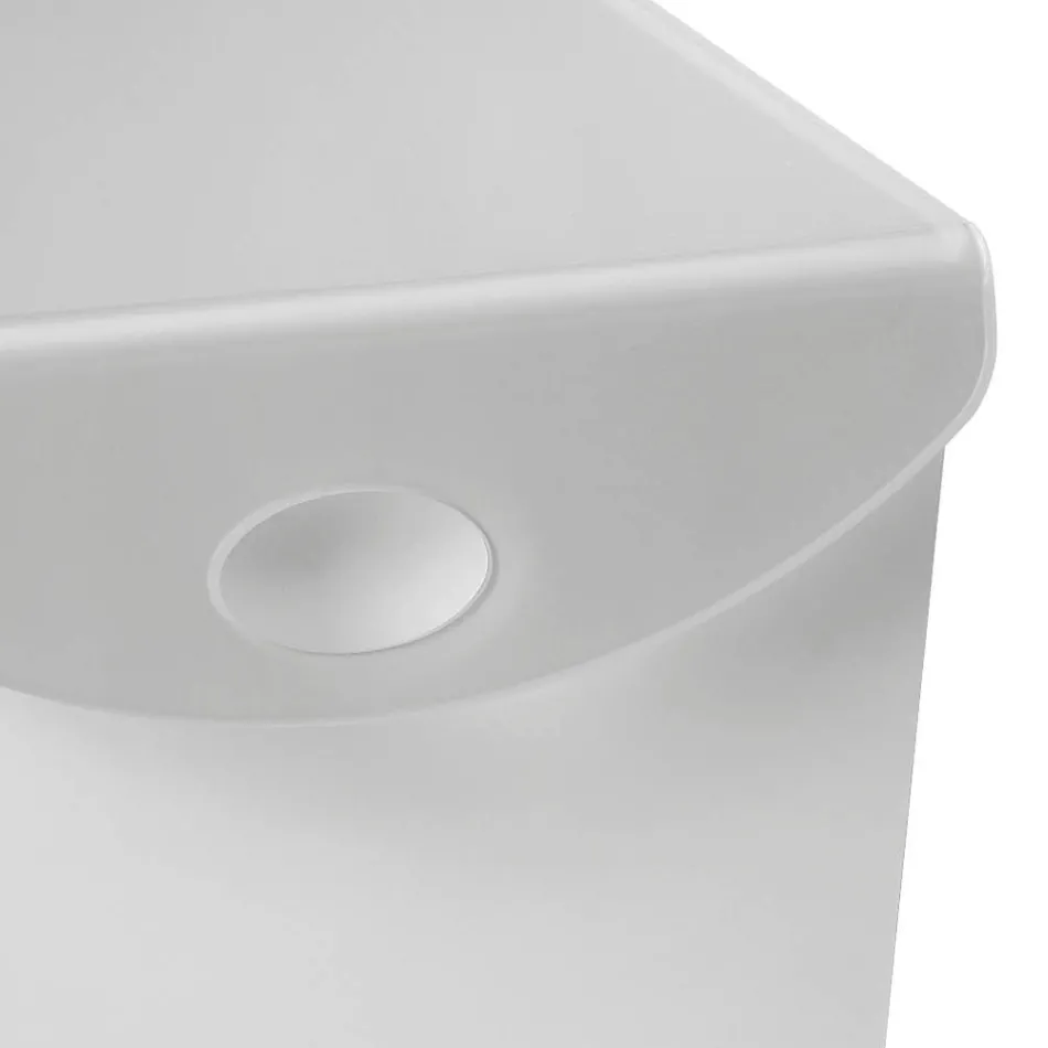 Enë lavanderie në dru dhe kristal akrilik me ngjyrë - Brugio Viadurini