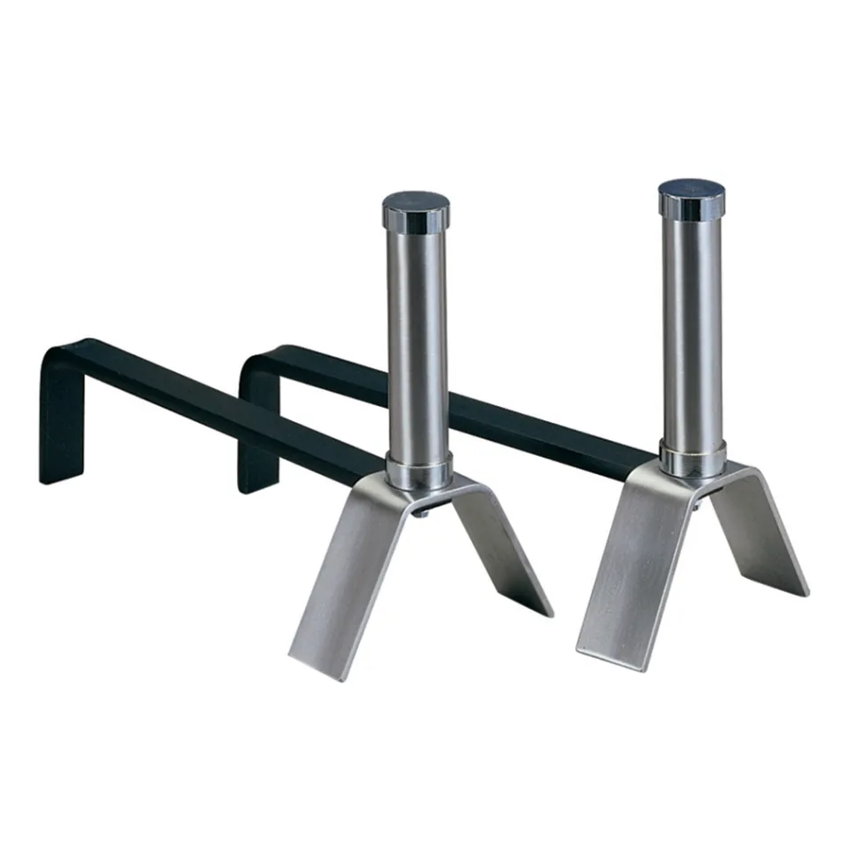 Një palë dru zjarri Andirons Lartësia 28 cm Prodhuar në Itali - Byzylyk Viadurini